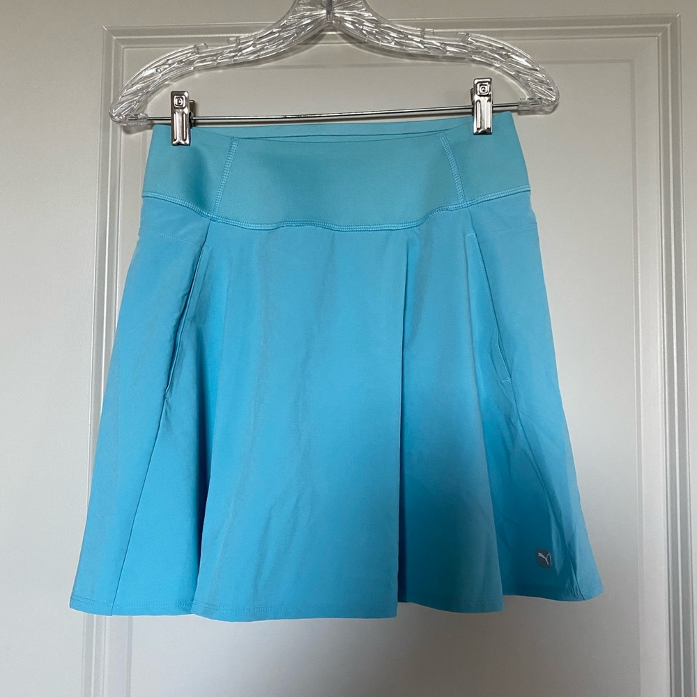 Puma Blue Skater Mini Skirt with Pleats